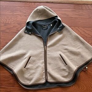 Ellen Tracy Tan Hooded Cape